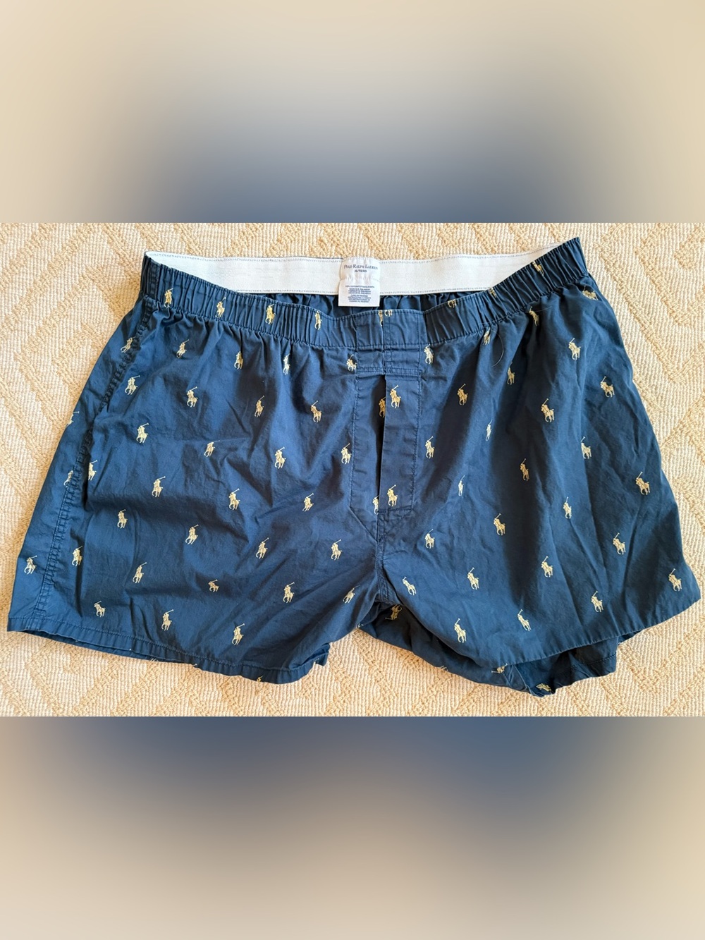 Polo by Ralph Lauren Navy Boxers with Repeating Gold Pony